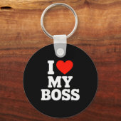 I Love My Boss Schlüsselanhänger (Vorderseite)