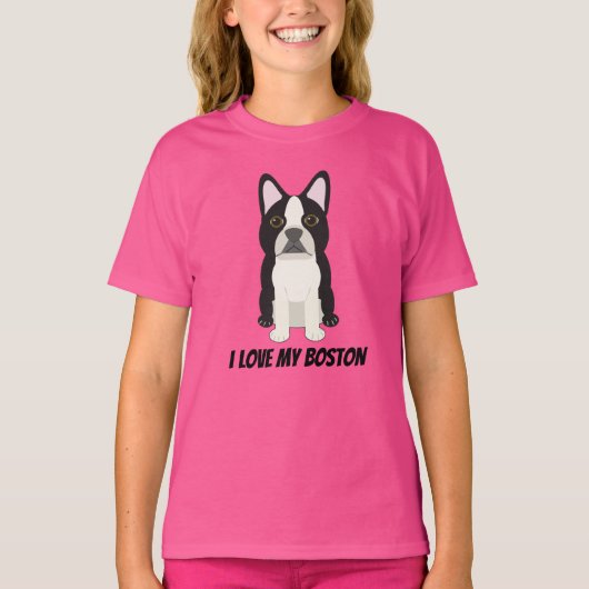 I love my Boston Terrier T-Shirt (Vorderseite)