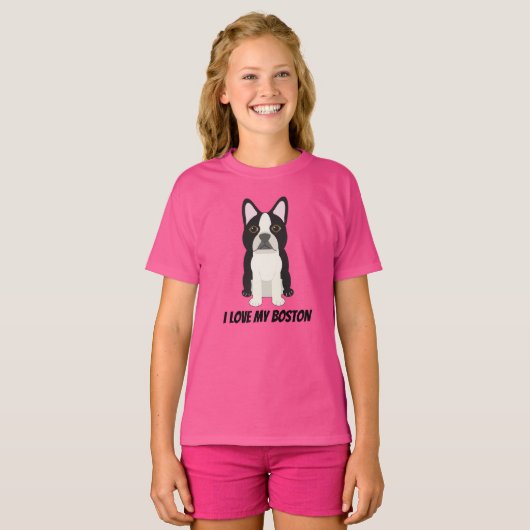 I love my Boston Terrier T-Shirt (Vorne ganz)
