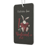 I Love My Boyfriend Gothic Personalized Autolufterfrischer (Links)