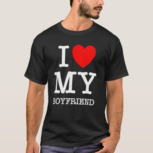I Love My Boyfriend I Heart My Girlfriend GF Valen T-Shirt (Vorderseite)
