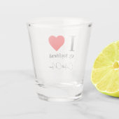 I love My Boyfriend & Red Heart Personalized Schnapsglas (Rückseite)