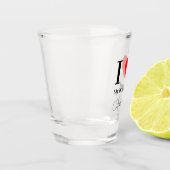 I love My Boyfriend & Red Heart Personalized Schnapsglas (Links)