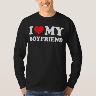 I Love My Boyfriend Red Heart T-Shirt