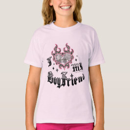 I Love My Boyfriend - Zebra - DingusDesign  T-Shirt