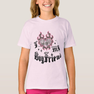 I Love My Boyfriend - Zebra - DingusDesign T-Shirt
