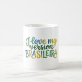 I Love My Brazilian Version Kaffeetasse (Mittel)
