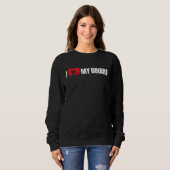 I Love My Briard with Dog Silhouette in Heart Sweatshirt (Vorne ganz)