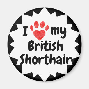 I Love My British Shorthair Cat Magnet