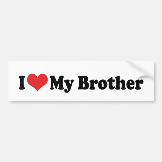I Love My Brother Bumper Sticker Autoaufkleber (Vorne)