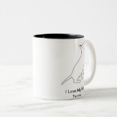 I Love My Bull Terrier Zweifarbige Tasse (VorderseiteRechts)