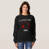 I love my calico breed cat Cat Sweatshirt (Vorne ganz)