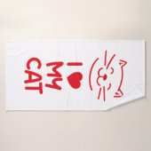 I love my cat badehandtuch (Badehandtuch)