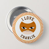 I love my cat button (Vorne & Hinten)