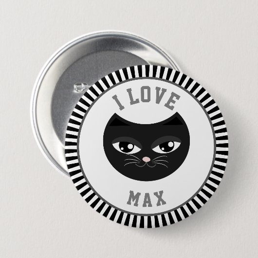 I love my cat button (Vorne & Hinten)
