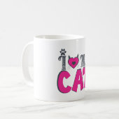 I Love My Cat – Cute Pet Lover Design Kaffeetasse (Vorderseite Links)