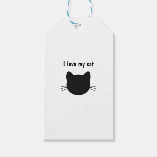 I love my cat geschenkanhänger (Vorderseite)