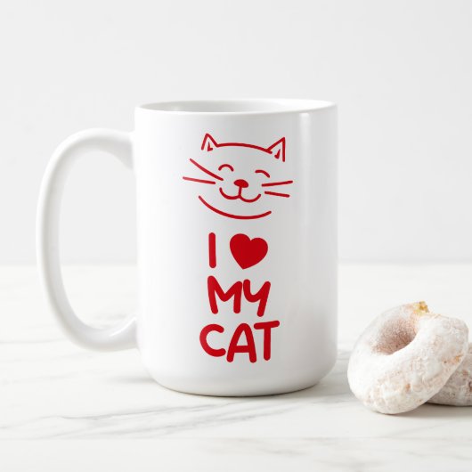 I love my cat kaffeetasse (Mit Donut)
