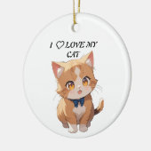 I love my cat keramik ornament (Links)