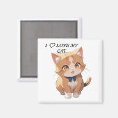 I love my cat magnet (Vorderseite/Rückseite)