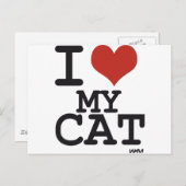 I love my cat postkarte (Vorne/Hinten)
