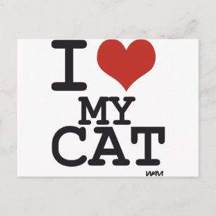 I love my cat postkarte