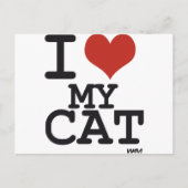 I love my cat postkarte (Vorderseite)