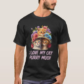 I Love My Cat Purry Much Cat  Dad Jokes Kitten T-Shirt (Vorderseite)