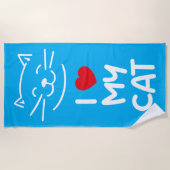 I love my cat strandtuch (Vorderseite)