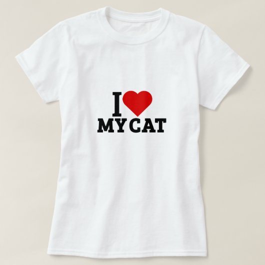 I love my cat T-Shirt (Design vorne)