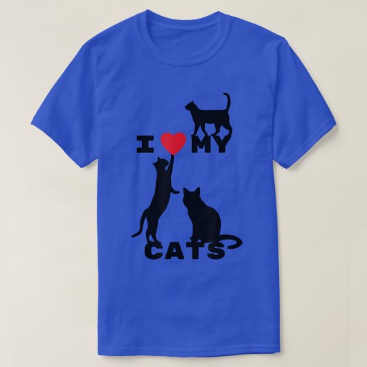 I love my cats! T-Shirt (Design vorne)