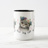 I love my cats  zweifarbige tasse (Mittel)