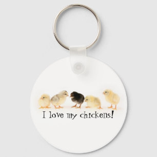 i love my chickens keychain schlüsselanhänger