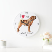 I Love my Chinese Shar-Pei Große Wanduhr (Zuhause)
