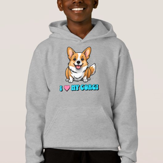 I Love My Corgi Hoodie (Vorderseite)