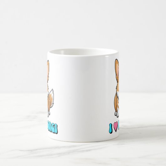 I Love My Corgi Kaffeetasse (Mittel)
