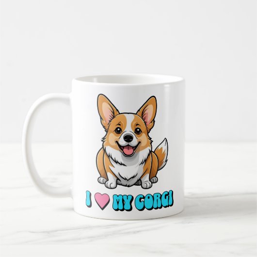 I Love My Corgi Kaffeetasse (Links)