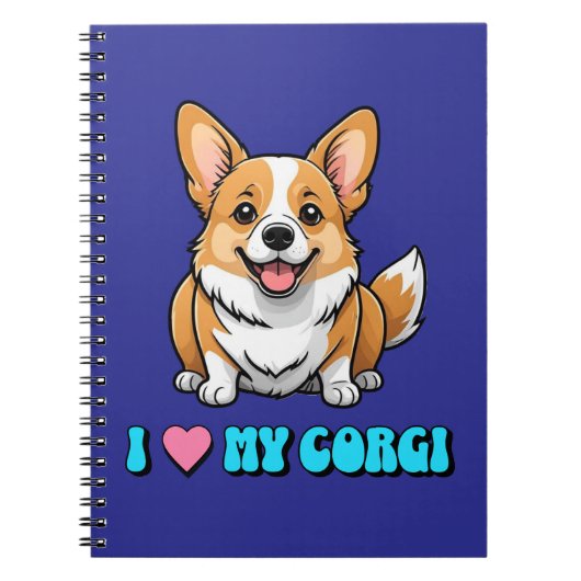 I Love My Corgi Notizblock (Vorderseite)