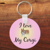 I Love My Corgi Schlüsselanhänger (Vorderseite)