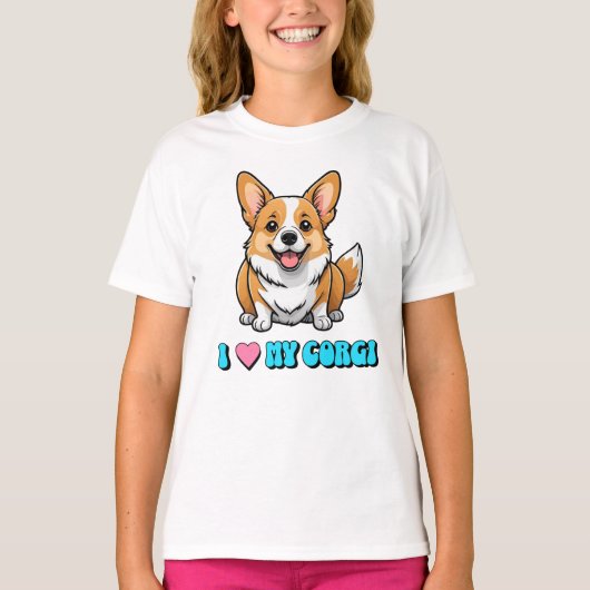 I Love My Corgi T-Shirt (Vorderseite)