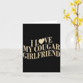 I Love My Cougar Girlfriend Funny Boyfriend Men Va Karte (Gelbe Blume)