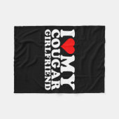 I Love My Cougar Girlfriend I Heart My Cougar Gf  Fleecedecke (Vorderseite (Horizontal))