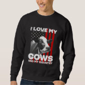 I love my cows dairy farmer farming sweatshirt (Vorderseite)