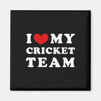 I Love My Cricket Team  Magnet