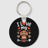 I Love My Dachshund - Wiener Dog Trainer Breeder P Schlüsselanhänger (Vorderseite)