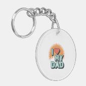 I Love My Dad Keychain – Pocket Gift Idea Schlüsselanhänger (Vorderseite links)