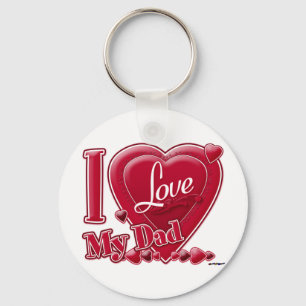 I Love My Dad red - heart Schlüsselanhänger