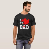 I Love My Dad Valentines Day Family Matching Group T-Shirt (Vorne ganz)