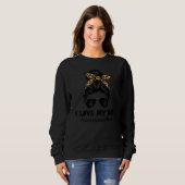 I Love My Dog Cocker Spaniel Mom Messy Bun Hair Mo Sweatshirt (Vorne ganz)