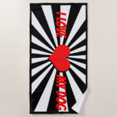 I love my dog mit Herz Strandtuch (Vorderseite)